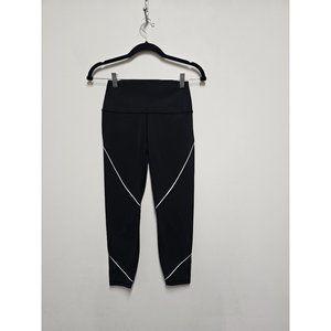 Old Navy Active Sculpt Revolution Black with striped Leggings size S